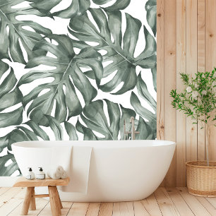 "Elegant Monstera Palm Leaves Pattern  Wallpaper