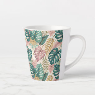 Elegant Monsteras Gold Latte Mug