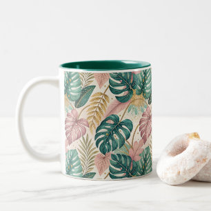 Elegant Monsteras Gold Two-Tone Coffee Mug