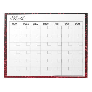  Elegant Monthly Calendar Planner  Notepad