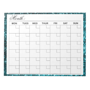  Elegant Monthly Calendar Planner  Notepad