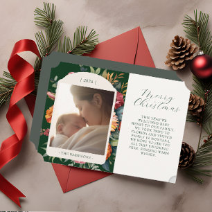 Elegant Moody Botanical Year In Review Card 