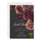 Elegant Moody Rust & Burgundy Floral Bridal Brunch