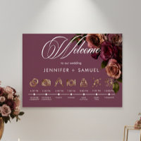 Elegant Moody Soft Rust Burgundy Order of Events