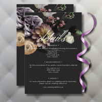 Elegant Moody Twilight Muted Floral Details