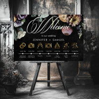 Elegant Moody Twilight Muted Floral Order Events