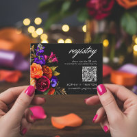 Elegant Moody Vibrant Harvest Floral Registry