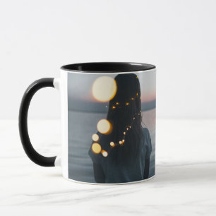 Elegant Moonlight Abstract Black Ceramic Coffee Mu Mug