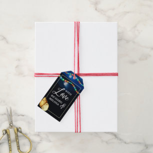 Elegant Moonlit Beach Wedding Favour Gift Tags