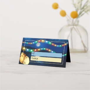 Elegant Moonlit Beach Wedding Place Card