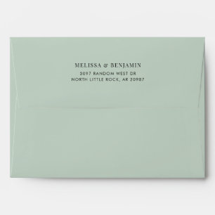Elegant Mordern with Return Address Wedding Envelope
