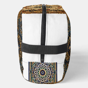Elegant Moroccan Geometric Mosaic Pattern Toiletry Dopp Kit