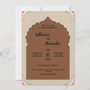 Elegant Moroccan-Inspired Wedding Invitation