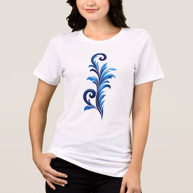 Elegant Moroccan Ornamental Pattern | Traditional  Tri-Blend Shirt (Front)