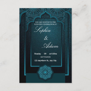 Elegant Moroccan Wedding Invitation