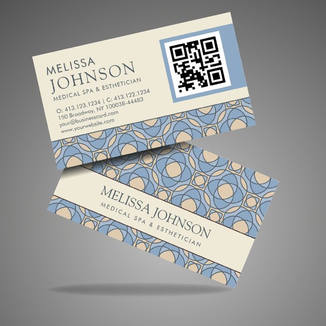Elegant Mosaic Medical Spa & Esthetician QR Card (Creator Uploaded)