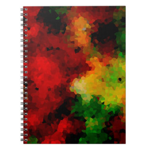 Elegant, mosaic pattern, multi-coloured, abstract notebook