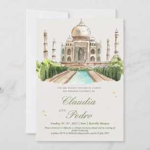 Elegant Mosque-Themed Wedding Invitations