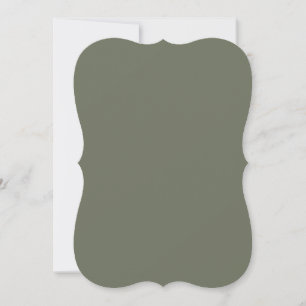 Elegant Moss Green Curved Flat Card – Customisable