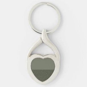 Elegant Moss Green Heart Keychain – Customisable