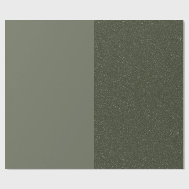 Elegant Moss Green Split Gift Wrap – Customisable (Flat)