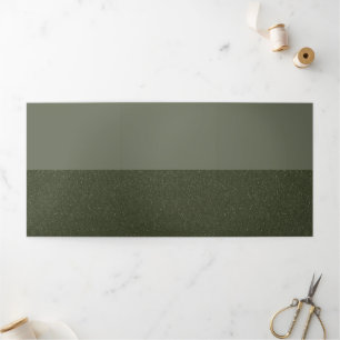 Elegant Moss Green Trifold Invitation – Customise