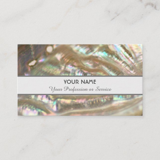 Elegant Mother of Pearl business card (Front)