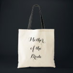 Elegant mother of the bride wedding tote bag<br><div class="desc">Elegant mother of the bride wedding tote bag. Fancy script letter style. Make one for grooms family too.</div>
