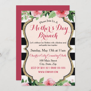 Elegant Mother’s Day Brunch Invitation Flat Card