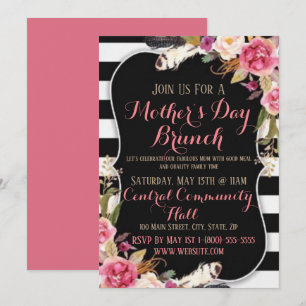 Elegant Mother’s Day Brunch Invitation Flat Card