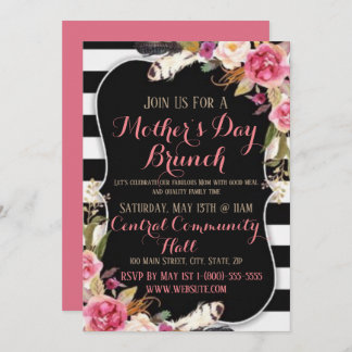 Elegant Mother’s Day Brunch Invitation Flat Card