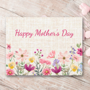 Elegant Mother’s Day for Mum Wildflower Floral Holiday Postcard