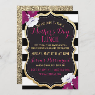 Elegant Mother’s Day Lunch Invitation Flat Card