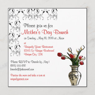 Elegant Mother's Day Brunch Custom Invitations