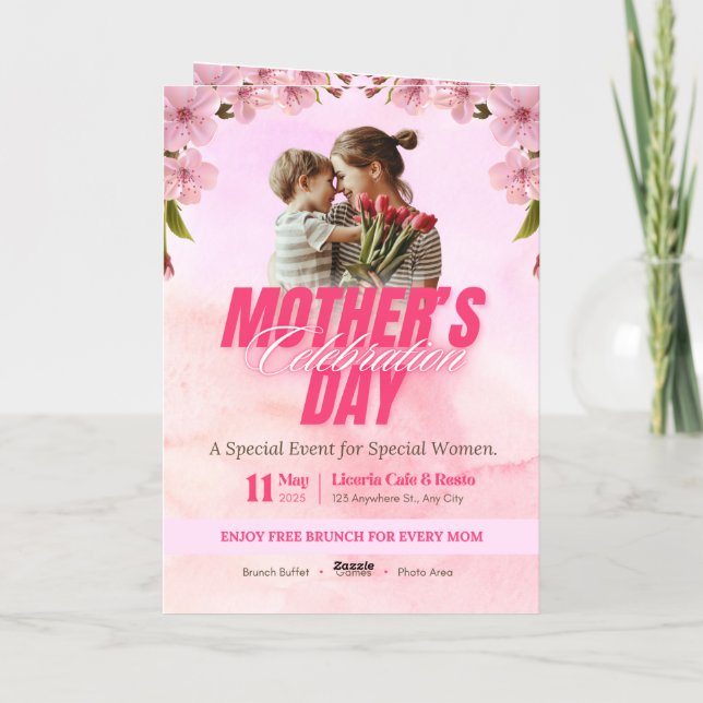 Elegant Mother's Day Brunch Invitation  (Back)