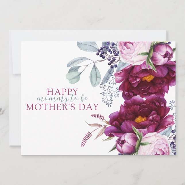 Elegant Mother's Day Mummy To Be Floral (Front)