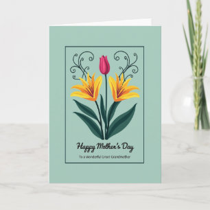 Elegant Mothers Day Swirls Card