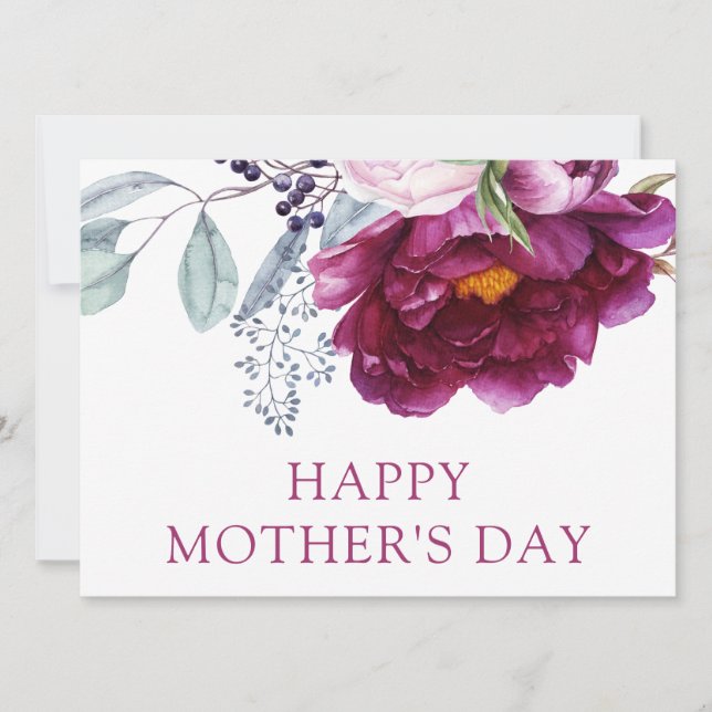 Elegant Mother's Day Watercolor Floral (Front)