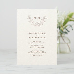 Elegant motif wedding invitation