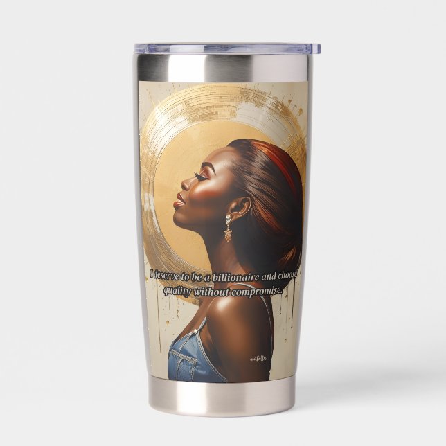 (Elegant, Motivational, Luxury Style) Insulated Tumbler (Left)