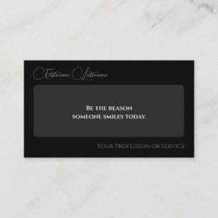 Elegant motivational quote calligraphy QR-Code Business Card