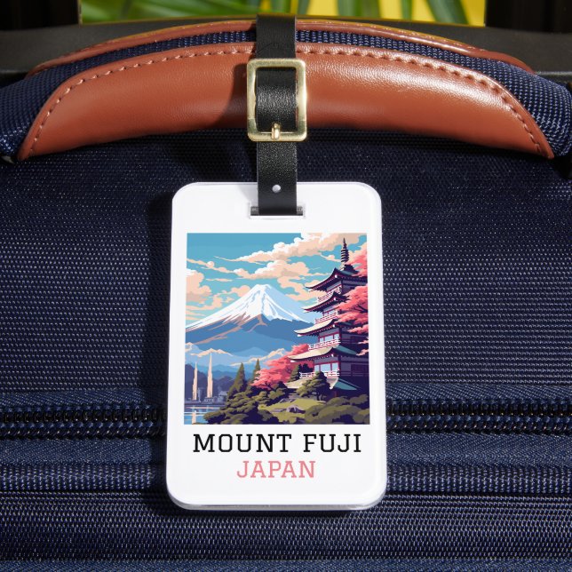 Elegant Mount Fuji Japan Travel Art Luggage Tag (Front Insitu 2)
