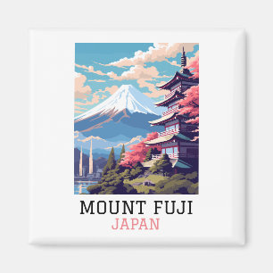 Elegant Mount Fuji Japan Travel Art Magnet