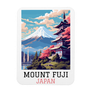 Elegant Mount Fuji Japan Travel Art Magnet