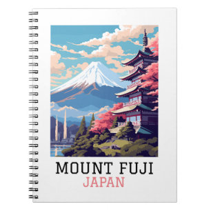 Elegant Mount Fuji Japan Travel Art Notebook