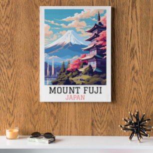 Elegant Mount Fuji Japan Travel Art Poster