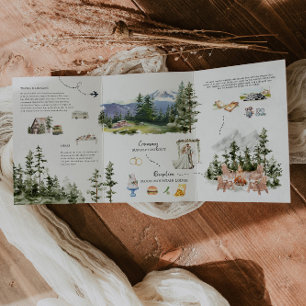 Elegant Mount Rainier Wedding Tri-Fold Invitation