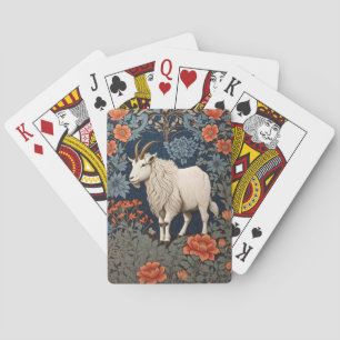 Elegant Mountain Goat William Morris Inspired  Playing Cards