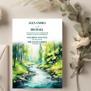 Elegant Mountain Meadow Wedding Invitation