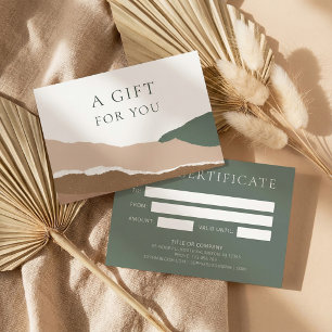 Elegant Mountain Torn Edge Certificate Gift Card